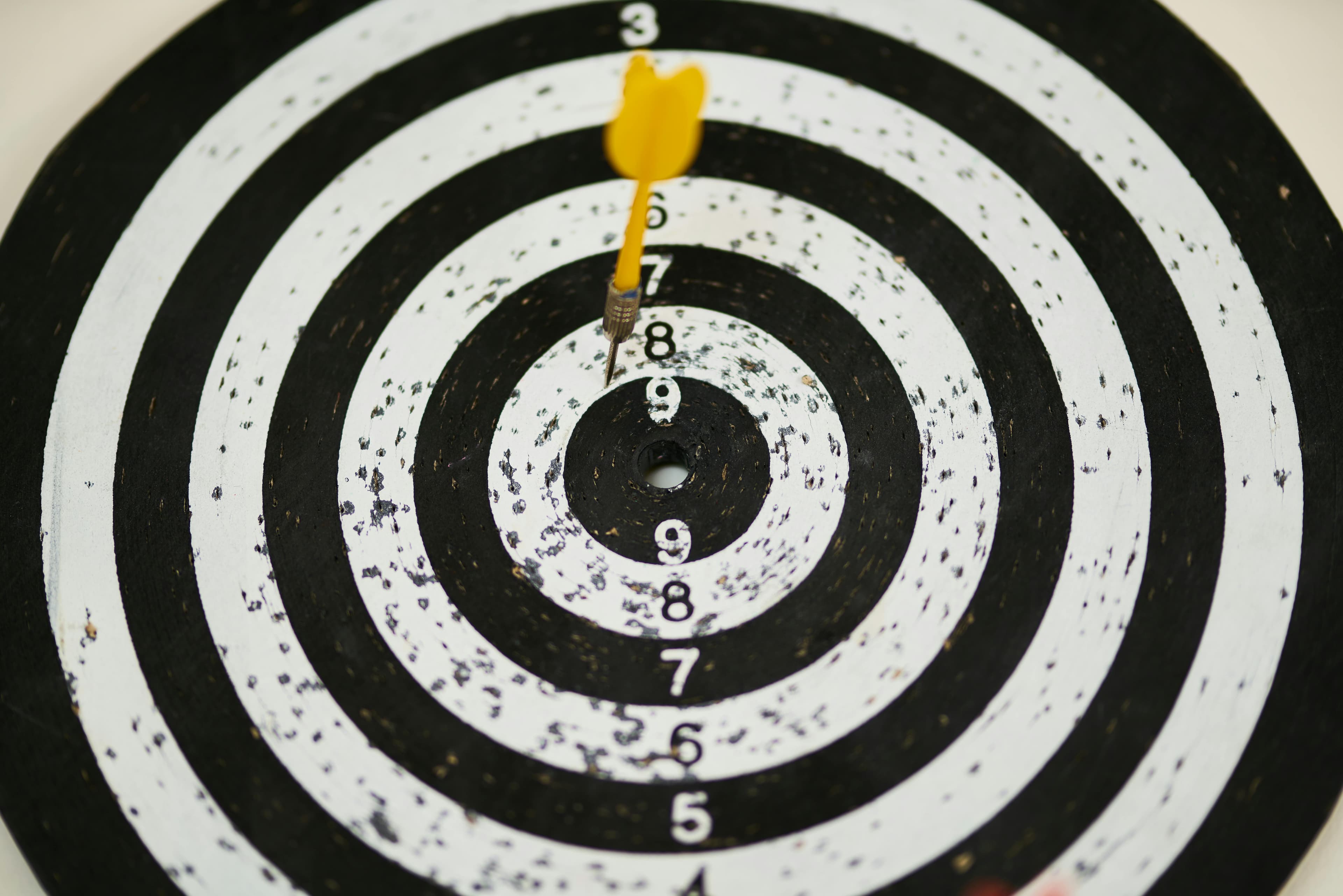 Dartboard In Bianco E Nero